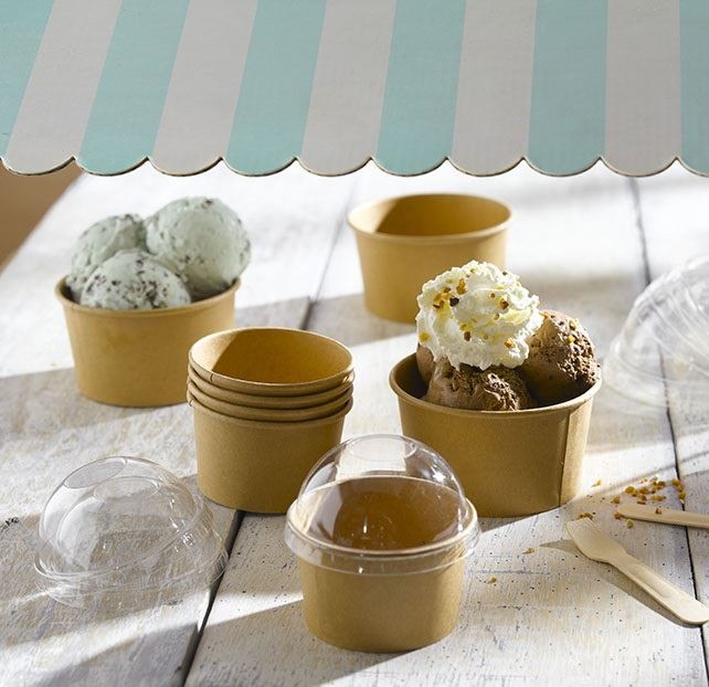 kraft brown ice yogurt bowls