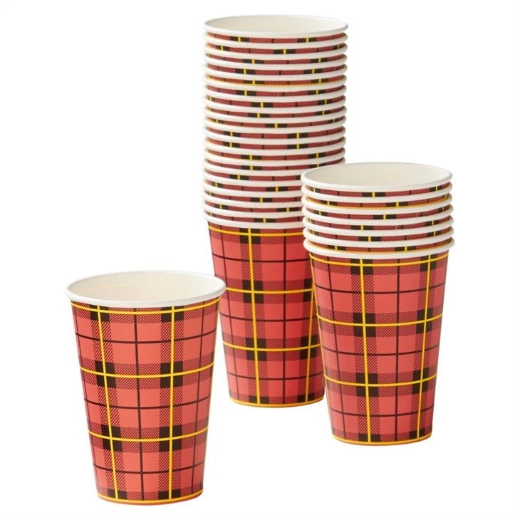 tartan paper cups