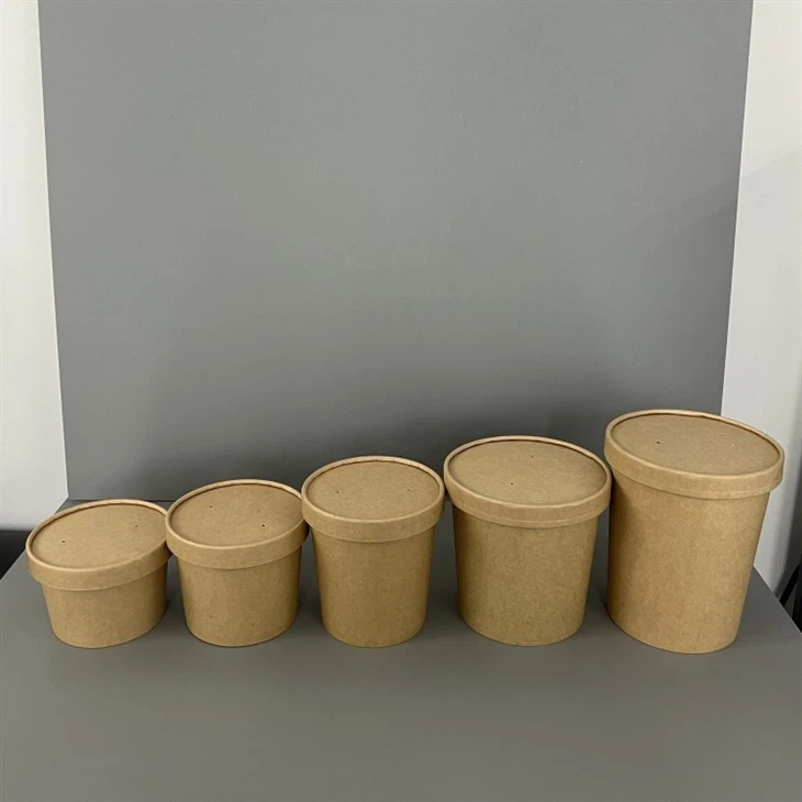 all sizes of kraft soup containers